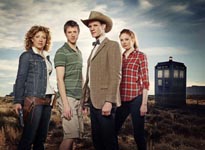 The Doctor, River, Rory and Amy